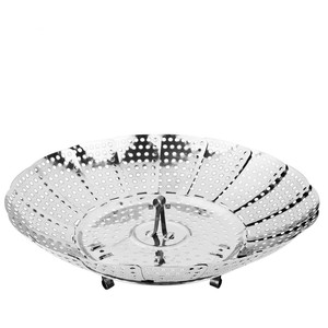 Foldable Collapsible Stainless Steel Steamer Plate